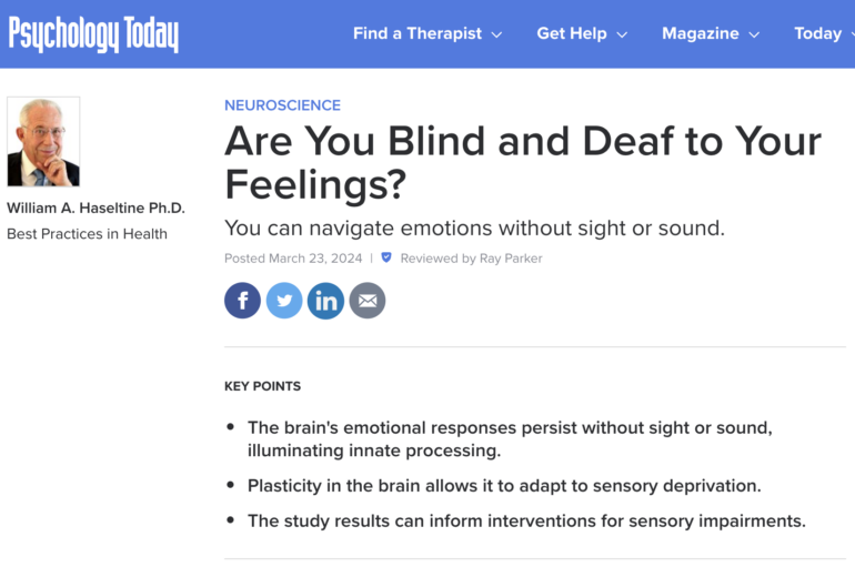 Are You Blind and Deaf to Your Feelings?